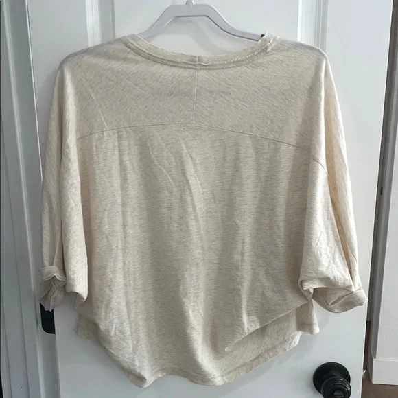 Aerie Cream Dolman Sleeve 3/4 Shirt - Picture 3 of 3
